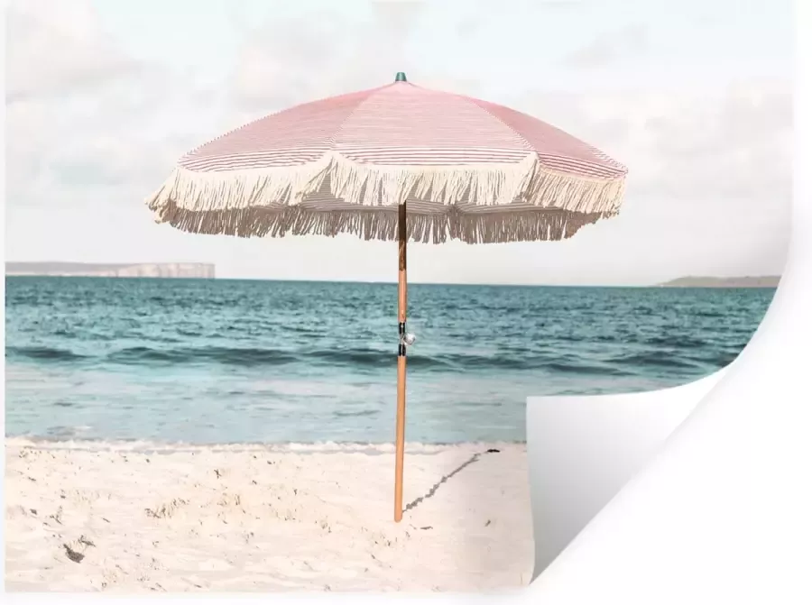 StickerSnake Parasol Strand Zee Wolken