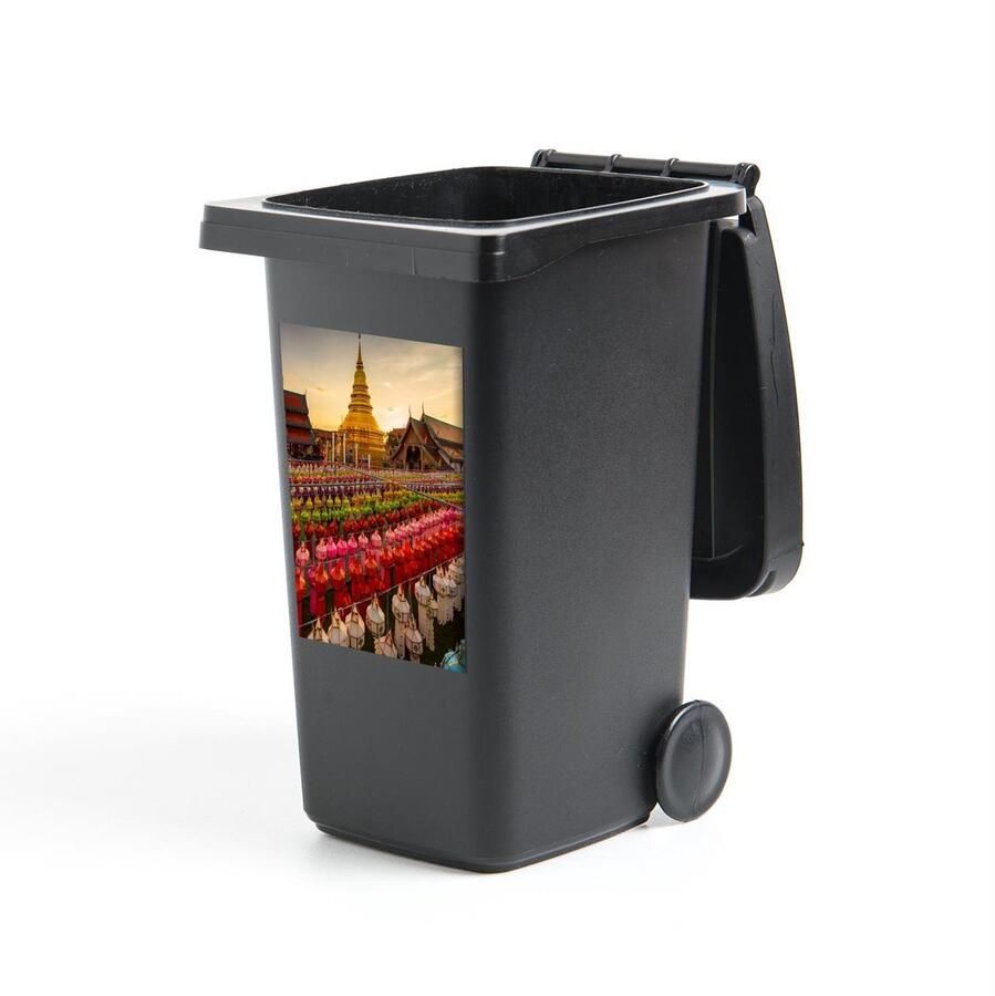 StickerSnake Container sticker Aziatische kunst Lampen festival 40x60 cm kliko sticker weerbestendige containersticker