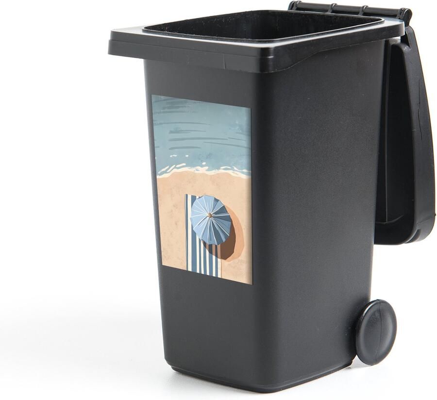 StickerSnake Container sticker Strandlaken Strepen Parasol Strand 40x60 cm Kliko sticker