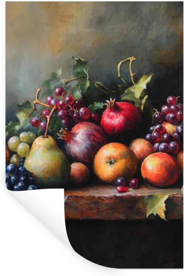 StickerSnake Muurstickers Sticker Folie Rustiek Stilleven Fruit 20x30 cm Plakfolie Muurstickers Kinderkamer Zelfklevend Behang Zelfklevend behangpapier Stickerfolie