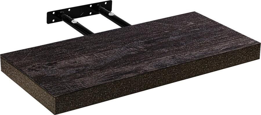 Stilista Wandplank Zwevend Wand Plank Trendy Design MDF 100 x 23 5 x 3 8 cm Donker Hout Rustiek