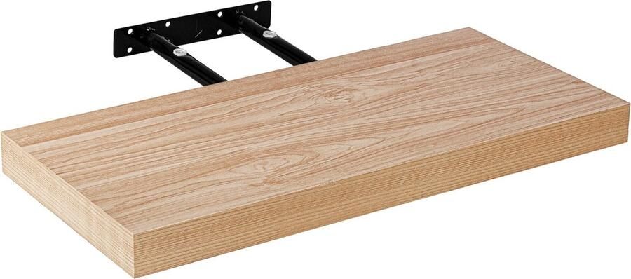 Stilista Wandplank Zwevend Wand Plank Trendy Design MDF 40 x 23 5 x 3 8 cm Licht Hout