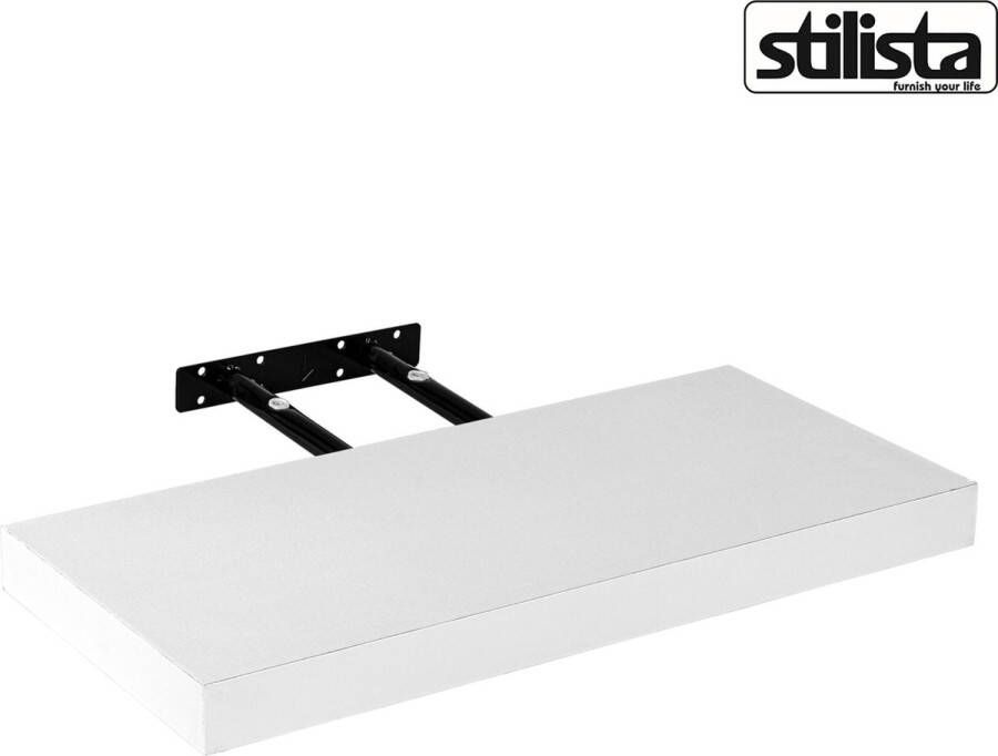 Stilista wandplank zwevend – wandplank – wandplanken – trendy design – MDF vezelplaat – 3 8 cm dik – wit – 90 x 23 5 x 3 8 cm