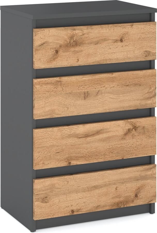 Stiv-Meble Ladekast 60CM Grijs Eiken Wotan TV-kast voor Woonkamer Dressoir Kledingkast