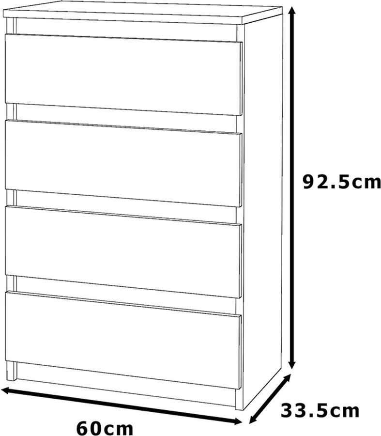 Stiv-Meble Ladekast TV-kast voor woonkamer Beton 60CM Dressoir Kledingkast Slaapkamer
