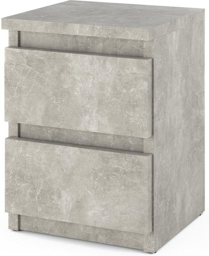 Stiv-Meble Nachtkastje 30 CM Beton 2S Nachtkastje Nakastlik Slaapkamermeubels