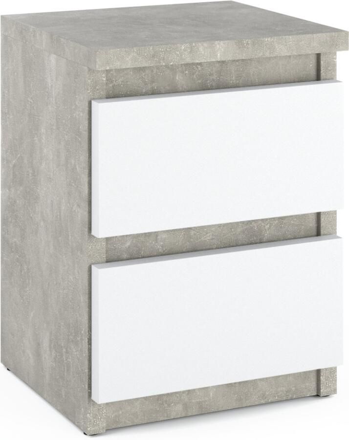 Stiv-Meble Nachtkastje 30 CM Betonwit Mat Nachtkastje Nakastlik Slaapkamermeubels