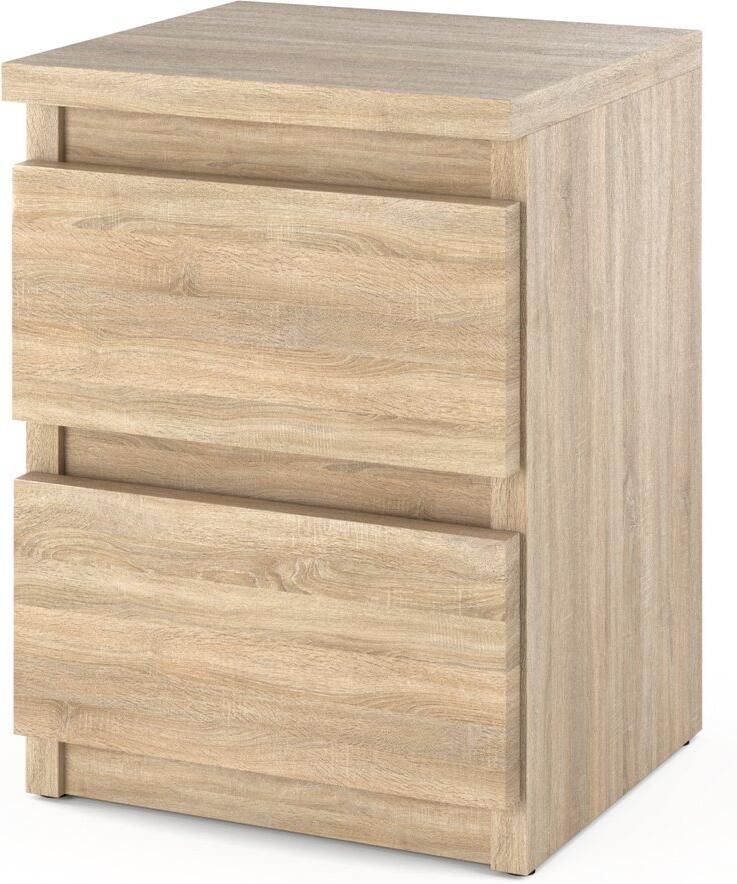 Stiv-Meble Nachtkastje Eiken Sonoma 30 CM 2S Nachtkastje Slaapkamermeubel Ladekast