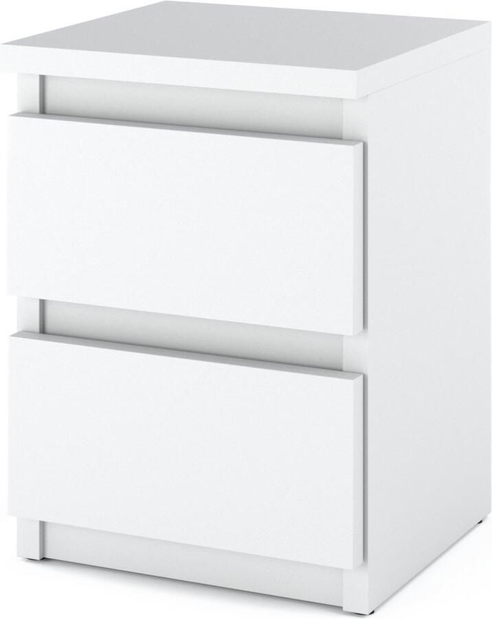 Stiv-Meble Nachtkastje Wit Nachtkastje 30 CM 2S Nakastlik Slaapkamermeubel Loft