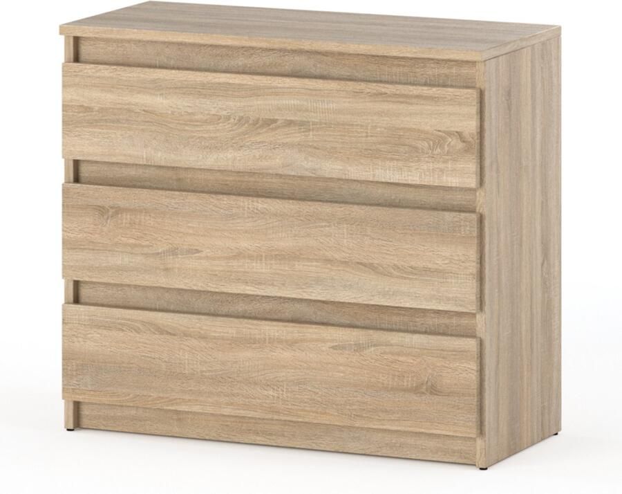 Stiv-Meble Sonoma eiken ladekast 80CM 3S tv-kast woonkamer slaapkamer meubels