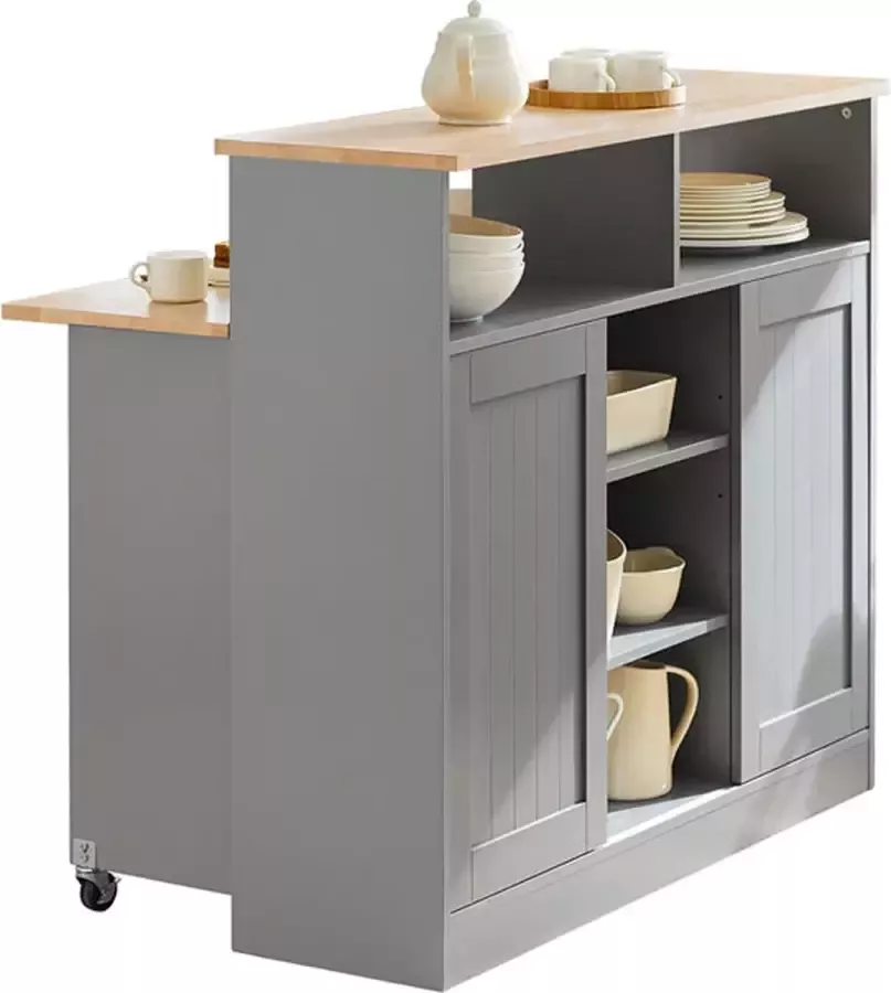 STmeubels Simple Trade Dressoir Kast met lades MDF Donkergrijs 110x97x68 cm