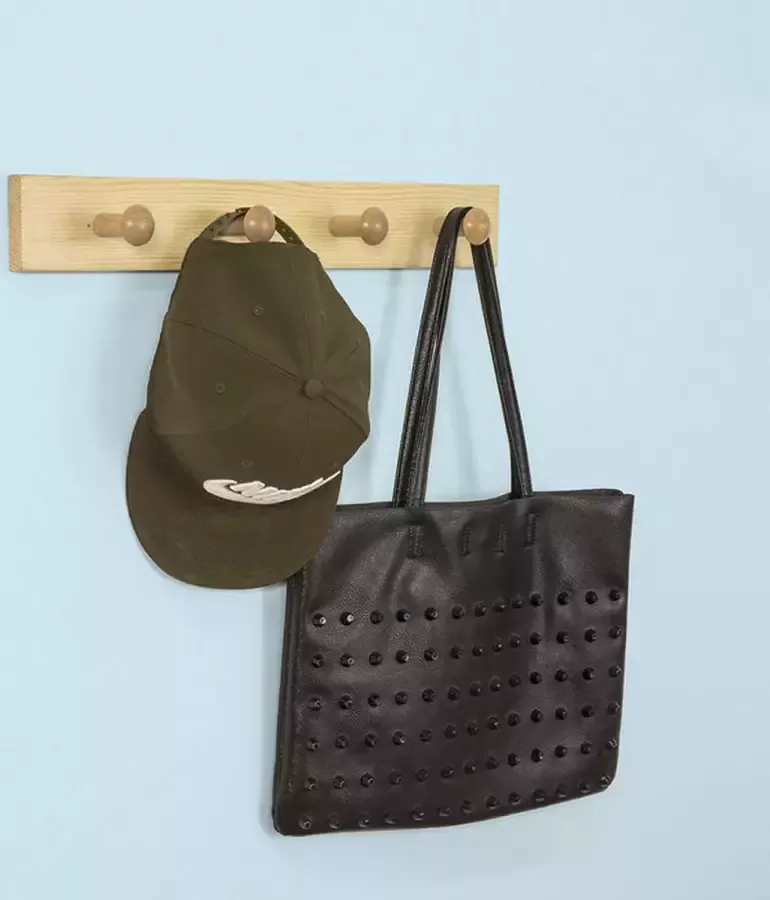 STmeubels Simple Trade Kapstok Wandkast MDF Lichtbruin 50x7x7 cm