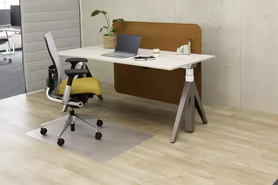 Stoelmat Rillstab vloerbeschermer harde vloeren 70x 120 cm bureau PET – transparant bureau accessoires