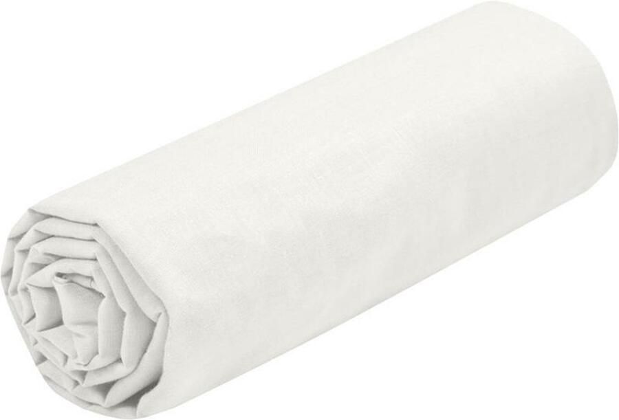 Stof Textiles Hoeslaken Eden twijfelaar 140 x 190 200 cm ivoorwit hotelkwaliteit ademend katoen 30 cm matrasdikte