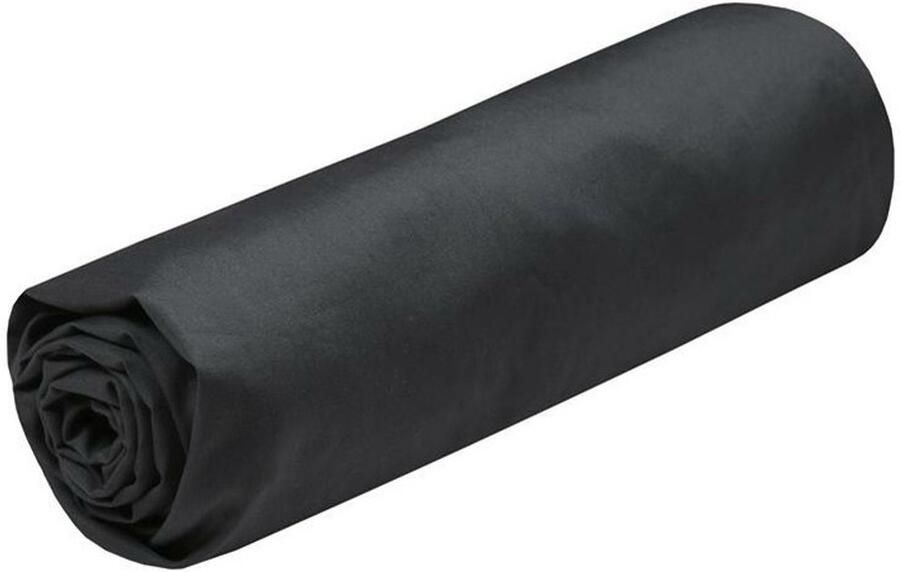 Stof Textiles Hoeslaken Elysee twijfelaar 140 x 200 cm antraciet premium kwaliteit percal katoen 30 cm matrasdikte