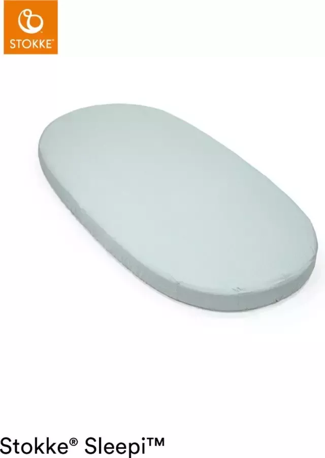 Stokke Sleepi Hoeslaken V3 Dots Sage Zachte lakens voor zoete dromen Gemaakt voor Sleepi Bed 100% Fijn Perkaal Katoen Wasbaar - Foto 2