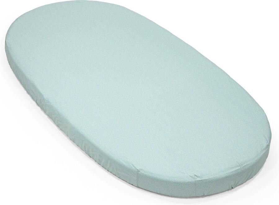 Stokke Sleepi Hoeslaken V3 Dots Sage Zachte lakens voor zoete dromen Gemaakt voor Sleepi Bed 100% Fijn Perkaal Katoen Wasbaar