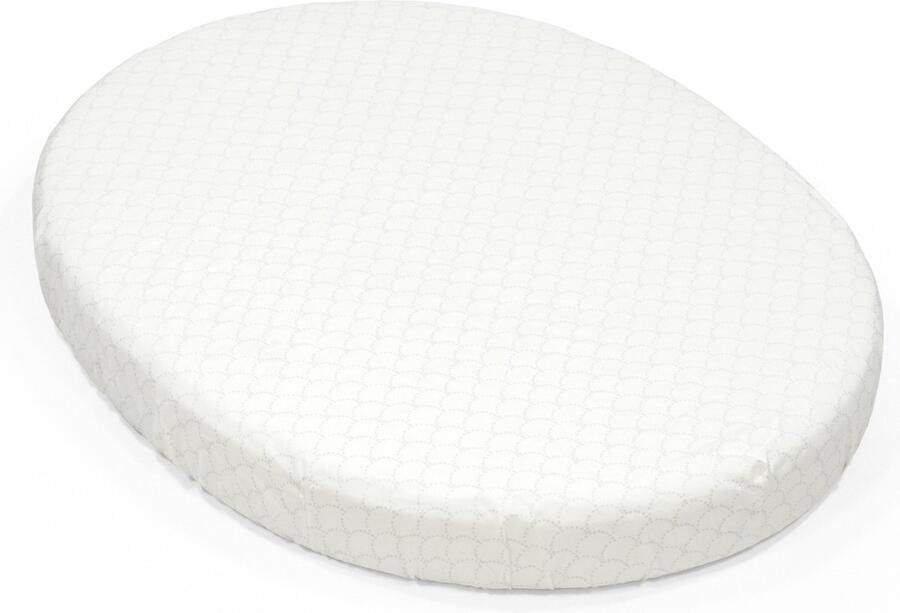 Stokke Sleepi Mini Hoeslaken Fans Grijs Zachte lakens voor zoete dromen Gemaakt voor het Ovale Sleepi Mini Matras Veilig Stijlvol & Wasbaar 100% Fijn Perkaal Katoen