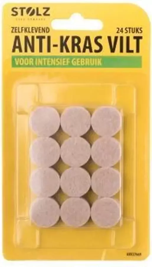 Stolz Anti-krasvilt zelfklevend 24 stuks Rond Vloer- en meubelbeschermers Voor intensief gebruik Anti kras Krasviltjes zelfklevend