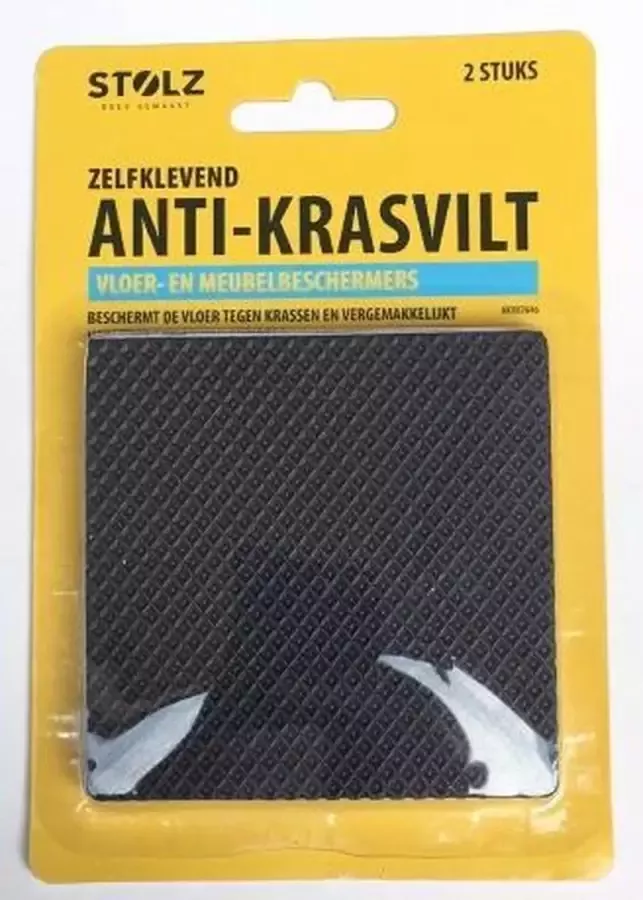 Stolz Anti-krasvilt zelfklevend Krasviltjes Vierkant Vloer- en meubelbeschermers 2 stuks 8 5 x 8 5 cm Eenvoudig op maat te maken