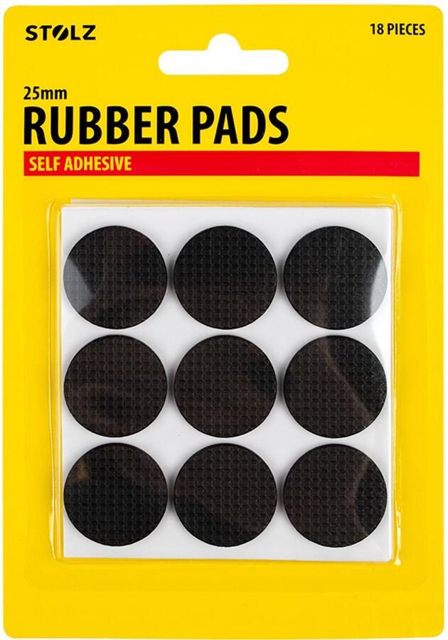 Stolz Rubber pads Anti-slip Aantal: 18 stuks Afmeting: 25mm Zwart