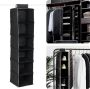 Storage solutions Kledingkast Organizer Hang Organizer 15x30x84 cm 6 Vakken Zwart - Thumbnail 2
