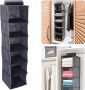 Storage solutions Kledingkast Organizer Hang Organizer 30x30x120 cm 6 Vakken Grijs - Thumbnail 1