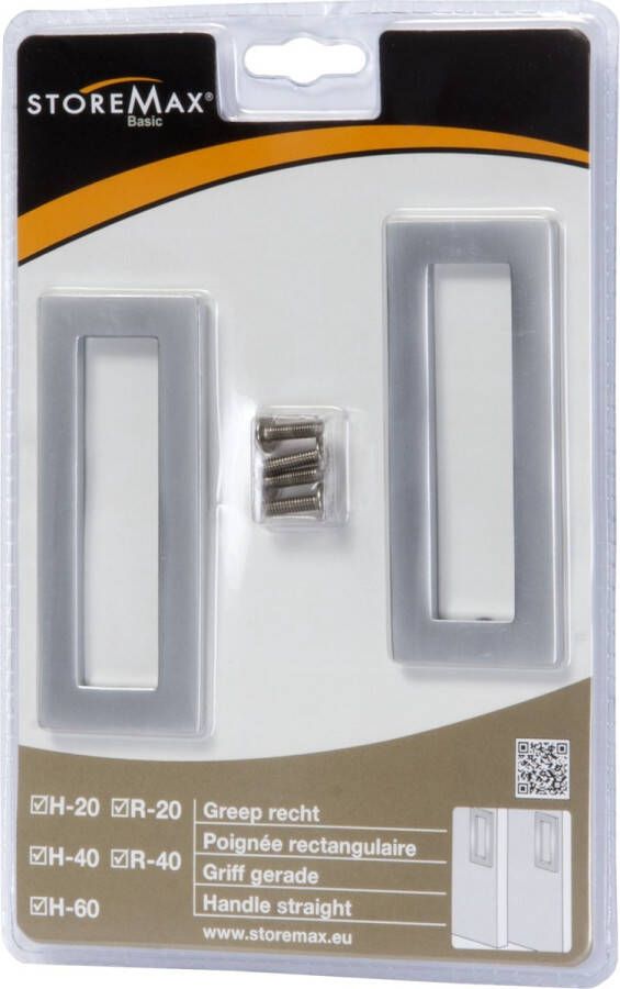 Storemax handgreep recht 2 stuks