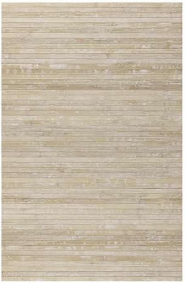 Storesdeco natuurlijke bamboe vloerkleed antislip – grijs Beige 50x140cm