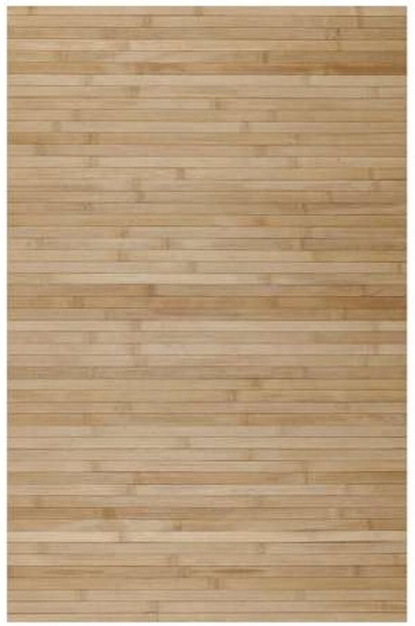 Storesdeco natuurlijke bamboe vloerkleed antislip – grijs lichtbruin 160 x 240 cm
