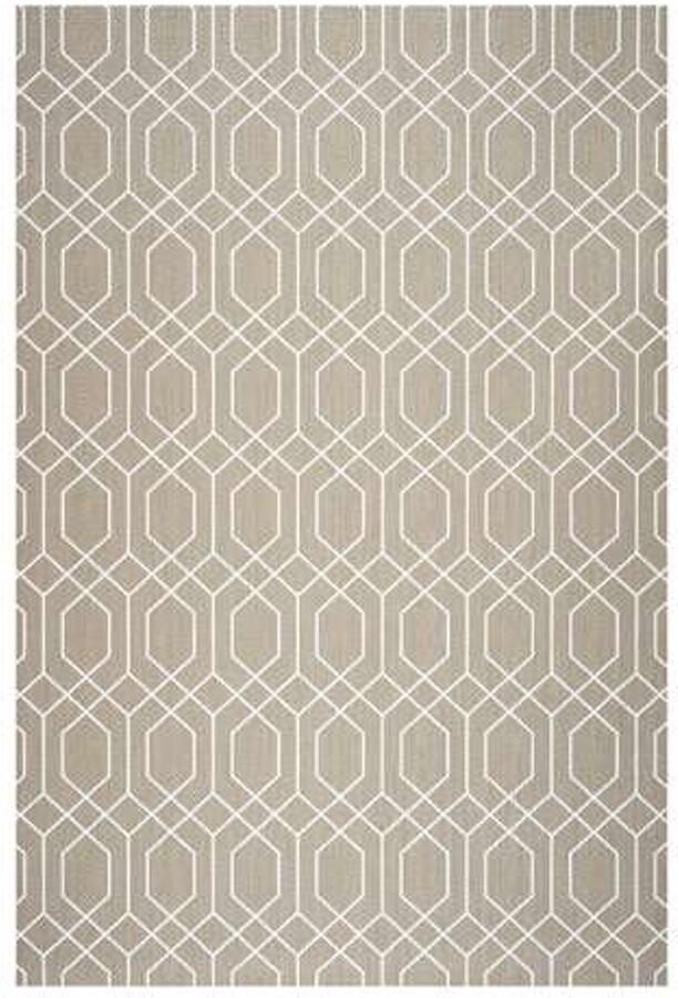 Storesdeco Premium vinyl vloerkleed antislip binnen buiten – beige-Scandinavisch wit 120 x 180 cm
