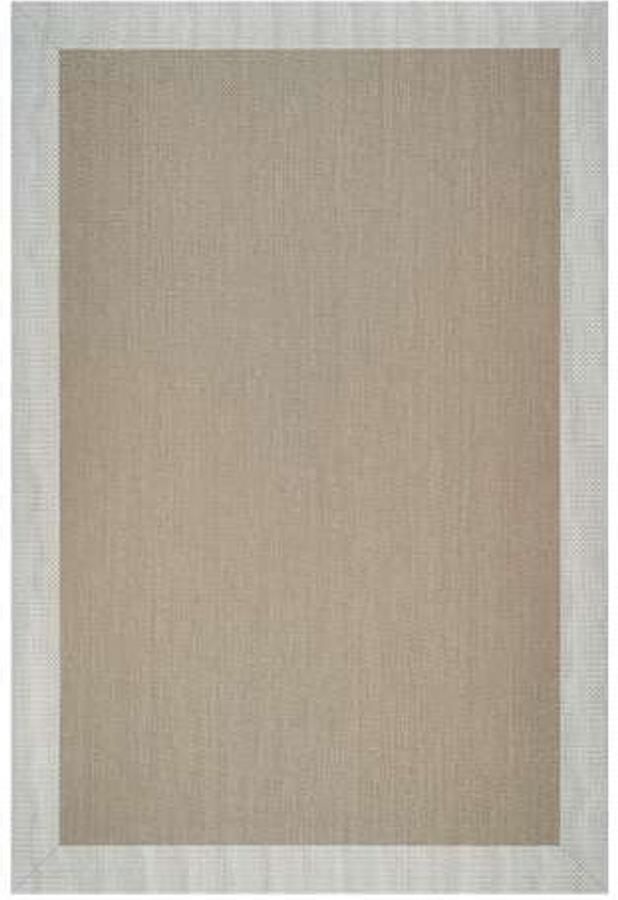 Storesdeco Premium vinyl vloerkleed antislip binnen buiten – beige Wit 160 x 230 cm