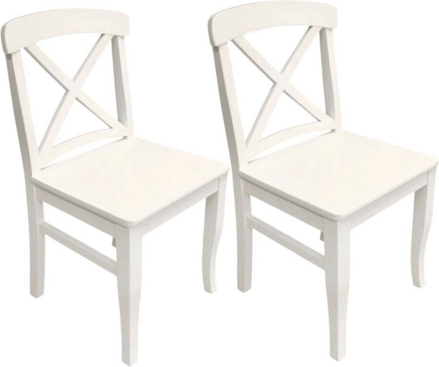 Storm Stoel set van 2 Bourgogne wit by 88 x 43 x 49 cm Bistro Bistrostoeltje Eetkamerstoel