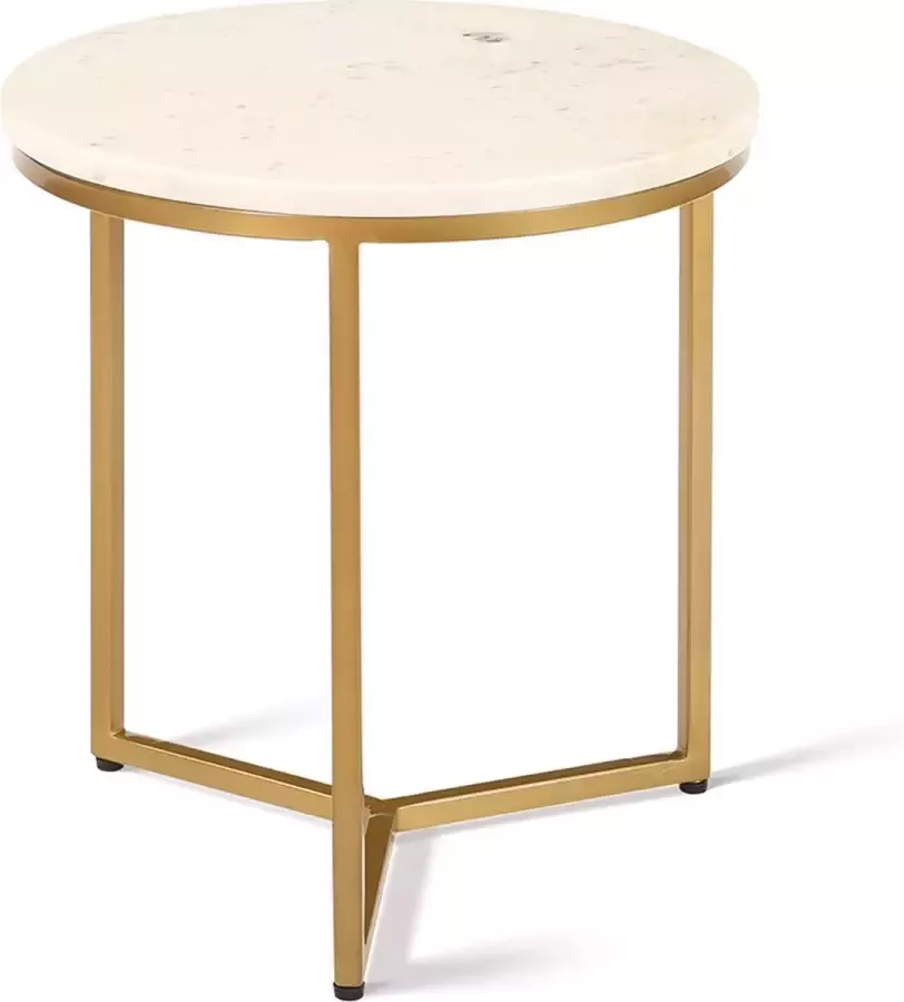 Stozy Bijzettafel Ø 40 cm Rumi Marmer Wit - Foto 2