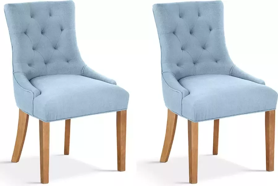 Stozy Eetkamerstoel Dallas Blauw 2 Stuks