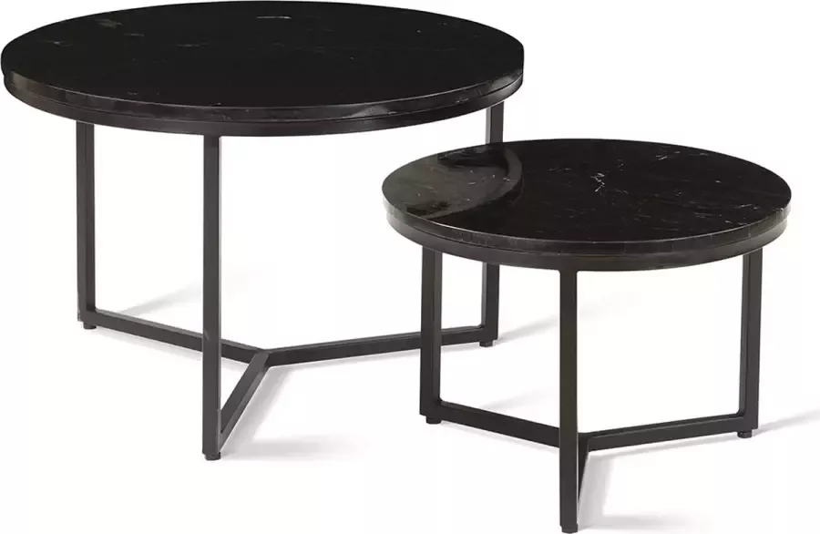 Stozy Salontafel Set Rumi Marmer Zwart