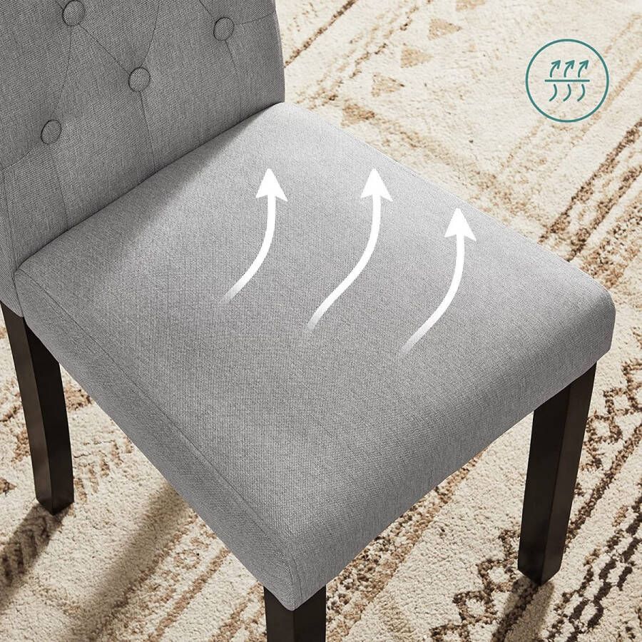 Meubel Gigant Eetkamerstoelen Keukenstoelen Eetstoelen stoelen Grijs Set van 2