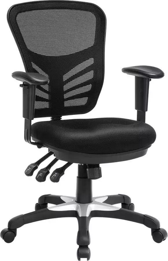 STRAK Meubelen Ergonomische bureau stoel Bureaustoelen Kantoorstoel Draaistoel Zwart