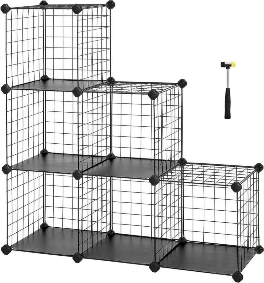 Meubel Gigant Kubus kast Opbergkast Kledingkast kubussen 63 x 31 x 93 cm Zwart - Foto 1