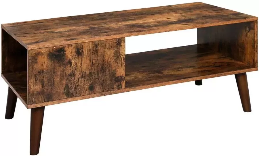 Meubel Gigant Retro Salontafel met Opbergruimte Bruin