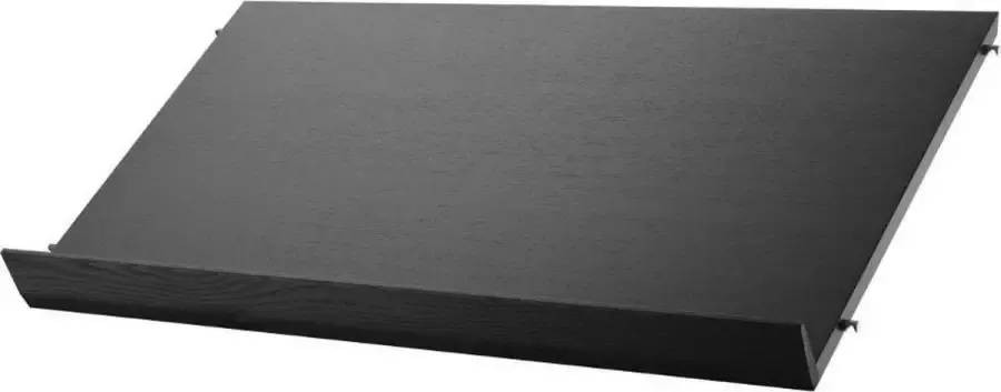 String Furniture AB Tijdschriftenrek hout Essen zwart gebeitst 78 x 30 cm