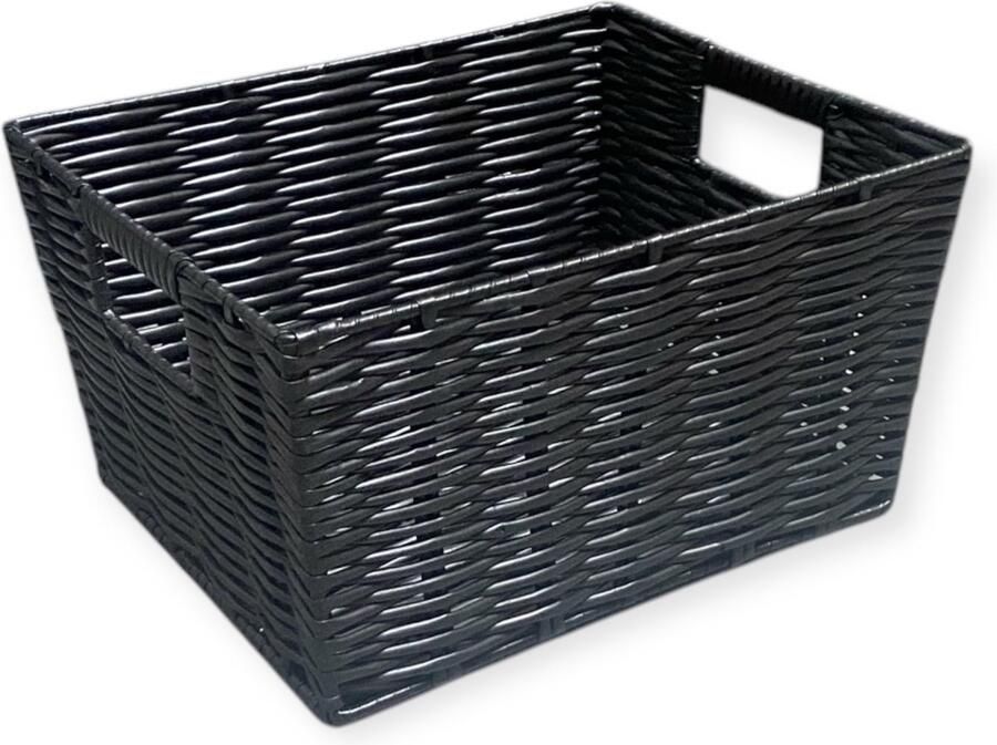 Studio Lisette Opbergmand luiertafel zwart Kast organizer Voor badkamer kinderkamer en woonkamer Klein 9L 29x22 5x15cm SL5802