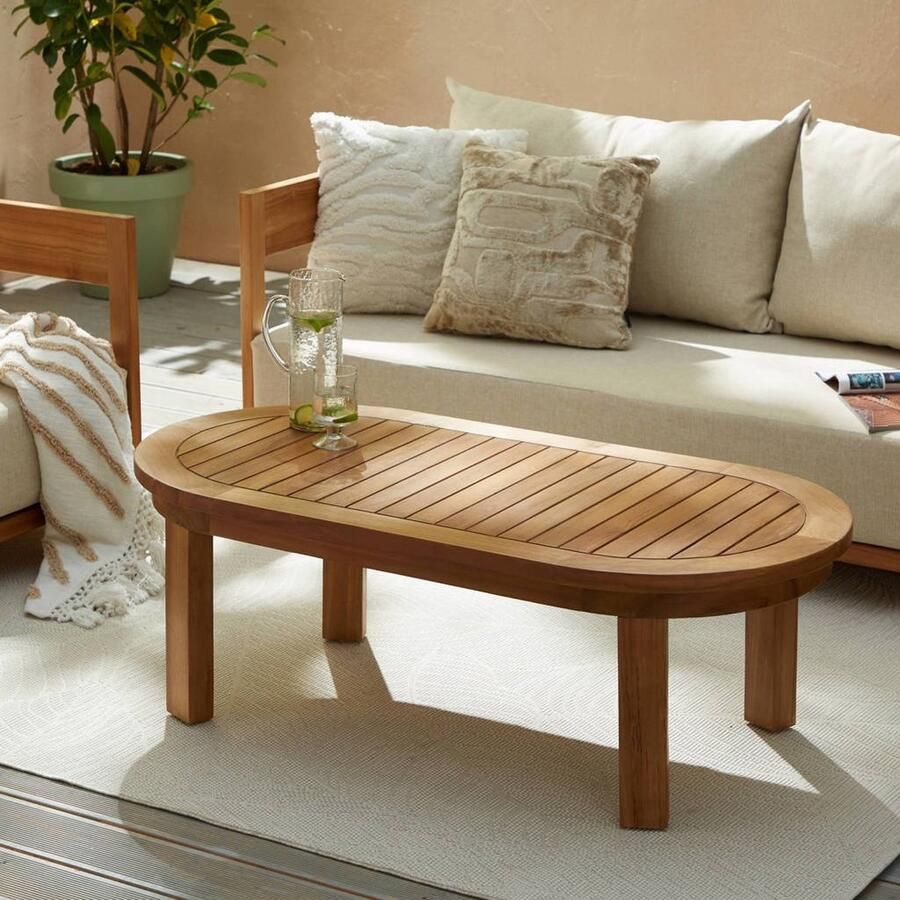 Studio LIVIT teak salontafel Redondo (120x60 cm)