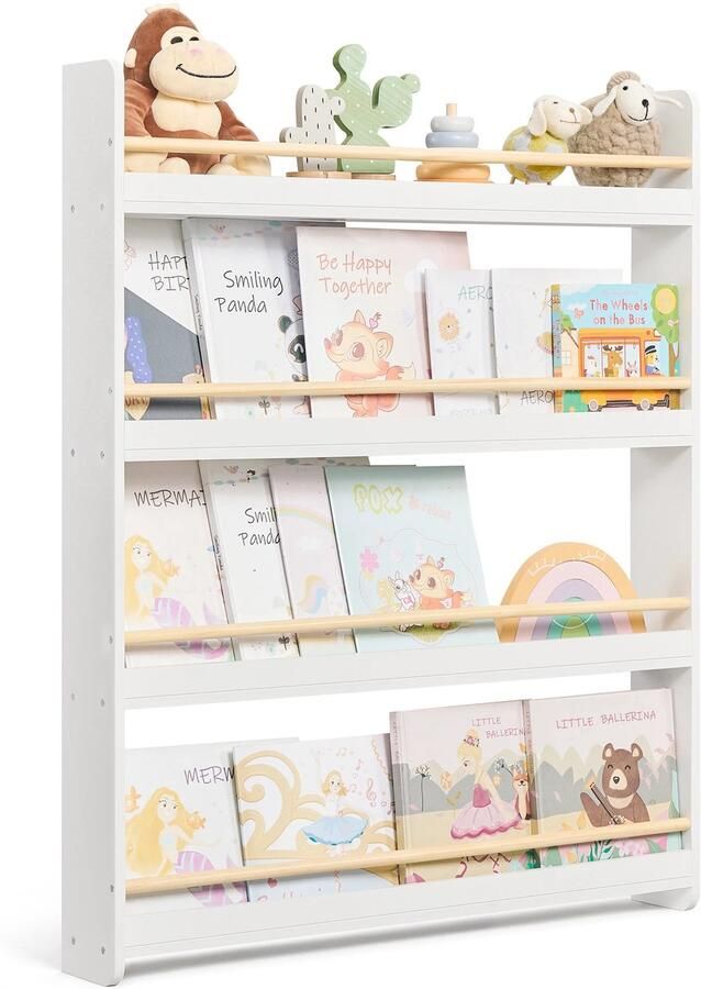 Studio Lyma Boekenrek Boekenkast Kinderkamer 4 niveaus Montessori Hout
