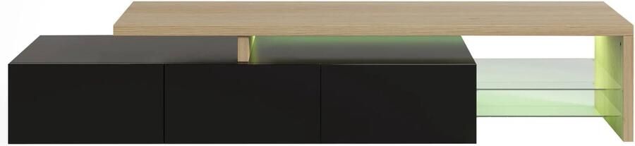 Studio Lyma TV meubel TV kast TVmeubel Dressoir Met houten detail Met LED verlichting 200 cm