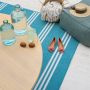 Studio M Luxe Buitenkleed – STRIPES – Dubbelzijdig Vloerkleed Buiten – Buitentapijt 160x220 cm – Turquoise – Tuintapijt met Omkeerbaar Design 100% gemaakt in België - Thumbnail 3