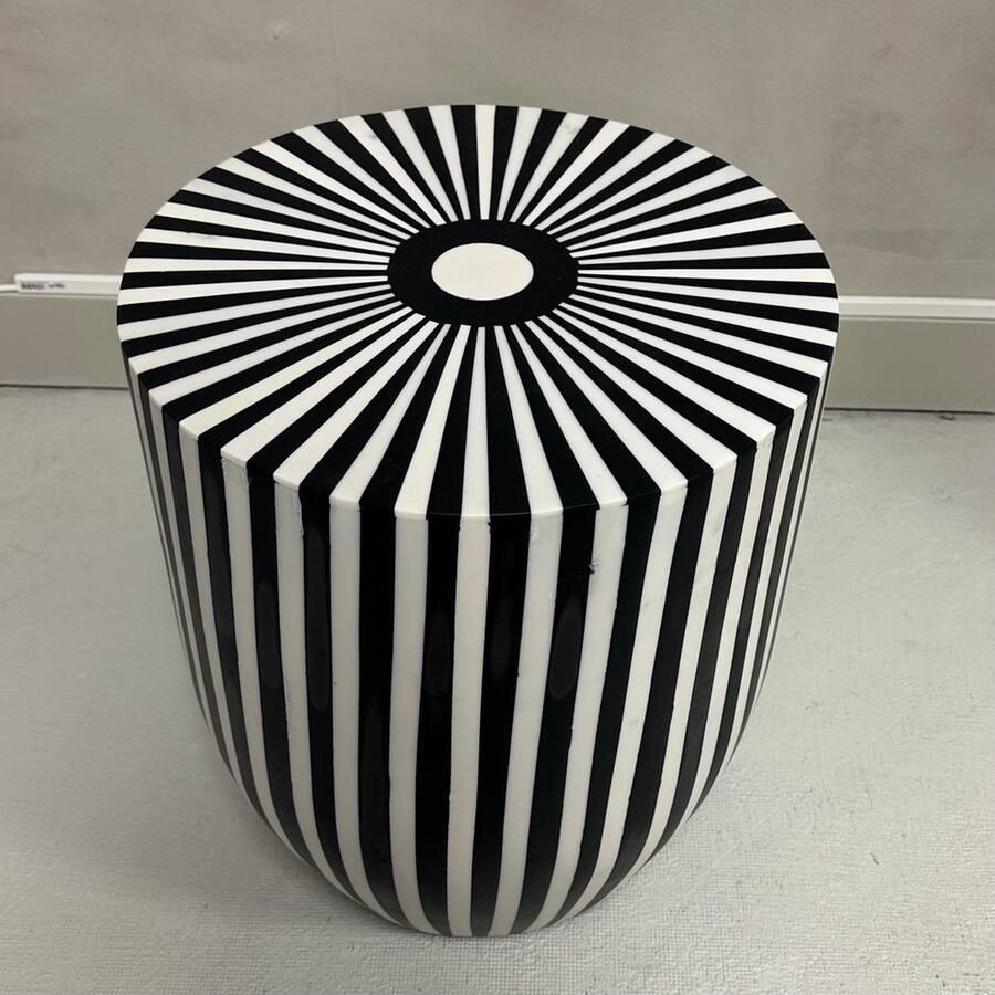 Studio pure Bijzettafel stripe zwart