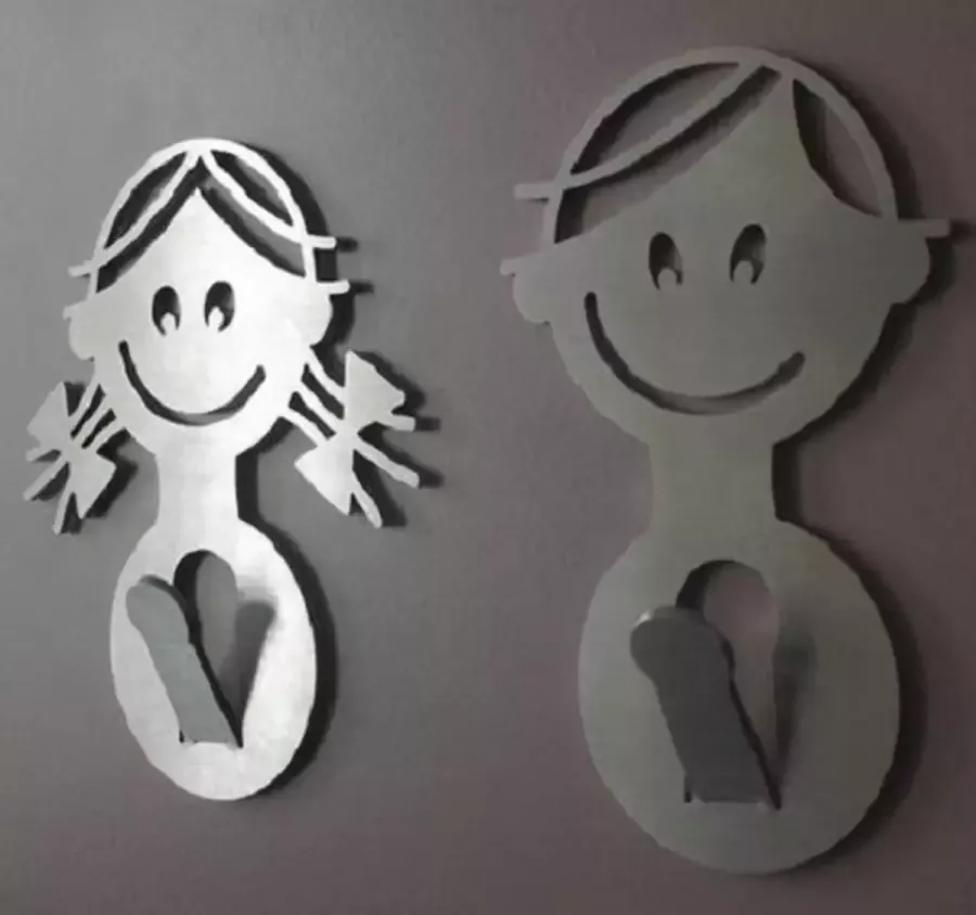 Studio Saar Kapstok Kinderen Rvs Kapstok aan muur Babykamer Chique Deur Kapstok gang Kapstok grijs Kapstok haakjes Hal -kapstok industrieel kleine hal kinderkamer kapstok rvs kapstok slaapkamer -kapstok zonder boren