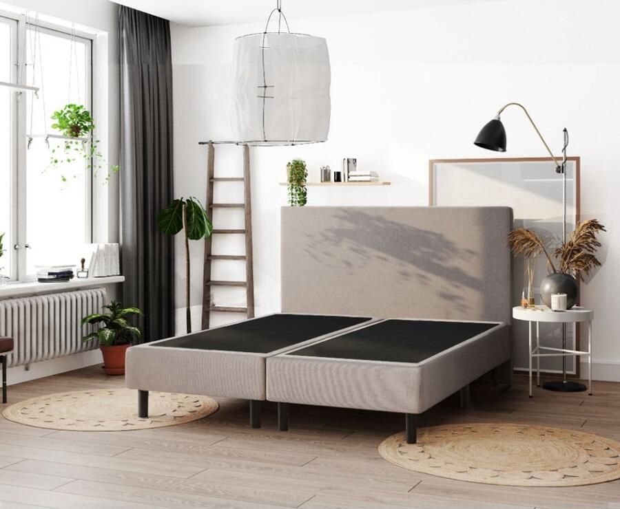 Studio Boxspring Pieter met geïntegreerde topper 180x210 cm Beige