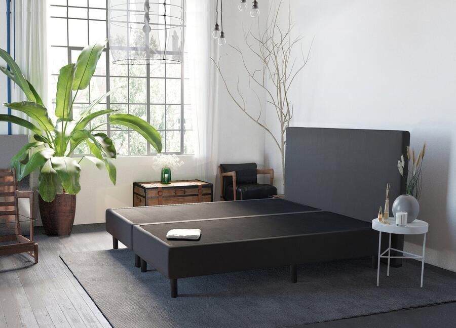 Studio Boxspring Pieter met geïntegreerde topper 140x210 cm Zwart